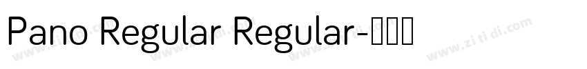 Pano Regular Regular字体转换